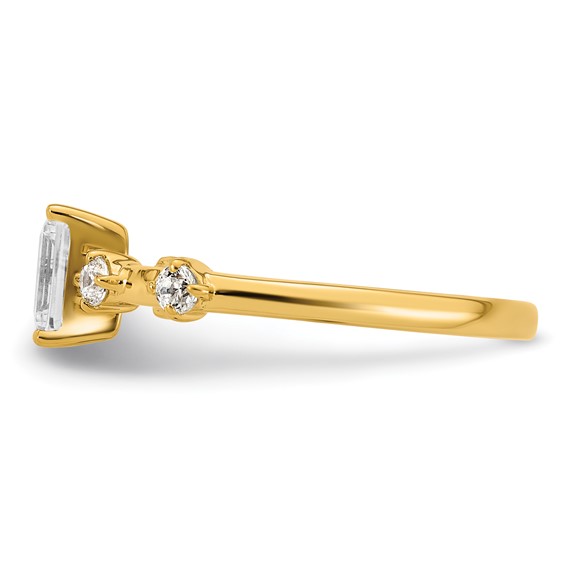 14k Semi-mount Diamond Emerald Center Engagement Ring