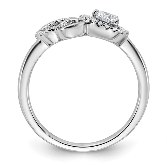 14K White Gold Polished 1/4 carat Diamond Infinity Ring