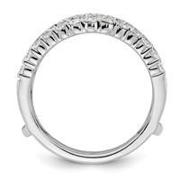 14K White Gold 1.25 Carat Lab Grown Diamond VS SI+ G+ Complete Double Row Ring Guard view 2