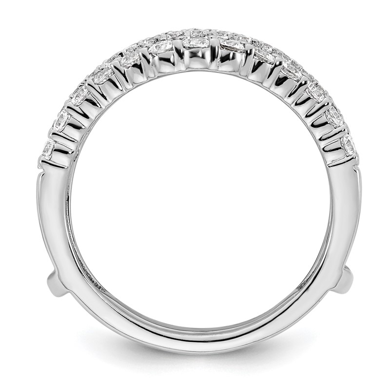 14k White Gold 1 1/4 carat Lab Grown Diamond VS/SI+ G+ Complete Double Row Ring Guard
