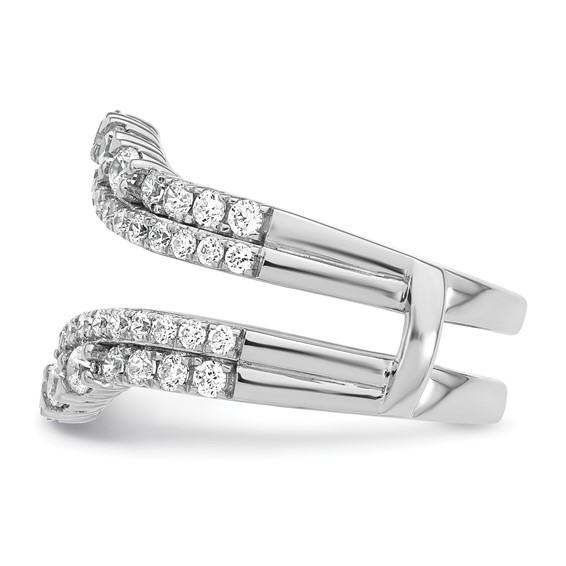 14k White Gold 1 1/4 carat Lab Grown Diamond VS/SI+ G+ Complete Double Row Ring Guard