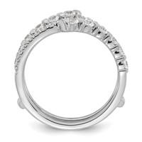 14K White Gold 0.75 Carat Lab Grown Diamond VS SI+ G+ Complete Ring Guard view 2