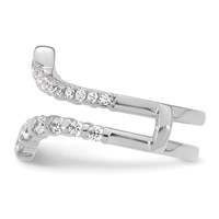 14K White Gold 0.75 Carat Lab Grown Diamond VS SI+ G+ Complete Ring Guard view 3