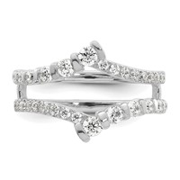 14K White Gold 0.75 Carat Lab Grown Diamond VS SI+ G+ Complete Ring Guard view 4