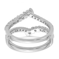 14K White Gold 0.75 Carat Lab Grown Diamond VS SI+ G+ Complete Ring Guard view 5