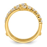 14K Yellow Gold 0.75 Carat Lab Grown Diamond VS SI+ G+ Complete Ring Guard view 2