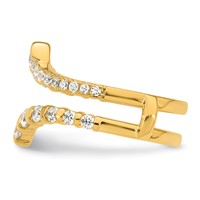 14K Yellow Gold 0.75 Carat Lab Grown Diamond VS SI+ G+ Complete Ring Guard view 3