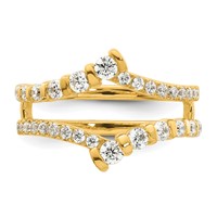 14K Yellow Gold 0.75 Carat Lab Grown Diamond VS SI+ G+ Complete Ring Guard view 4