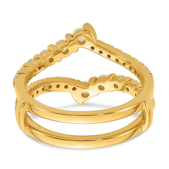 14k 3/4 carat Lab Grown Diamond VS/SI+ G+ Complete Ring Guard