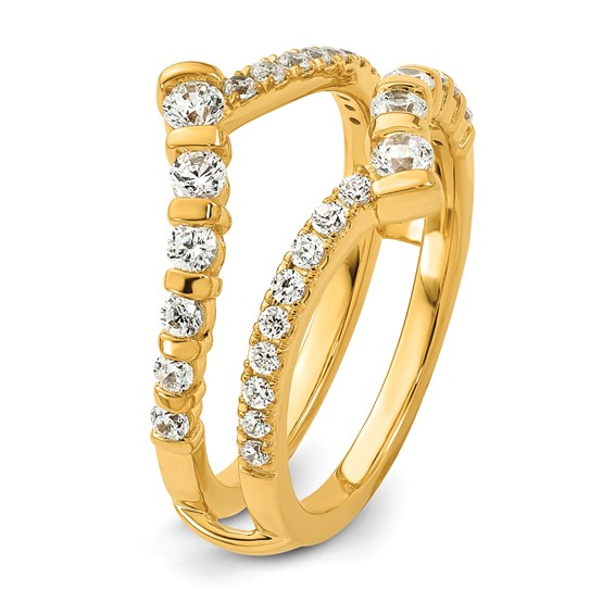 14k 3/4 carat Lab Grown Diamond VS/SI+ G+ Complete Ring Guard