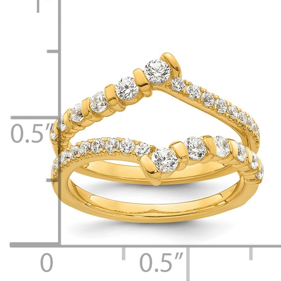 14k 3/4 carat Lab Grown Diamond VS/SI+ G+ Complete Ring Guard