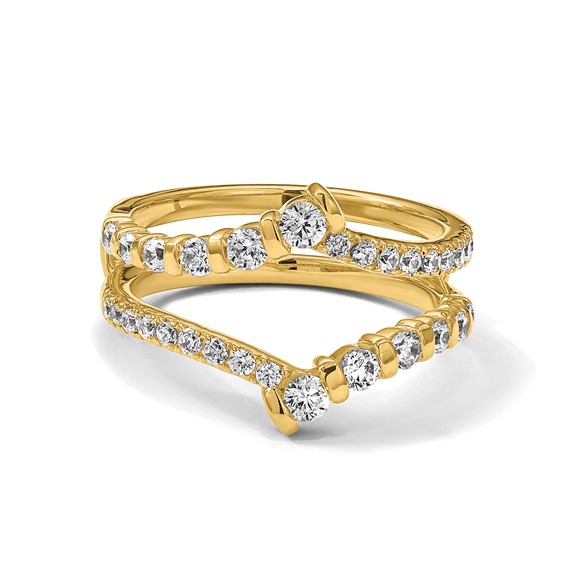 14k 3/4 carat Lab Grown Diamond VS/SI+ G+ Complete Ring Guard