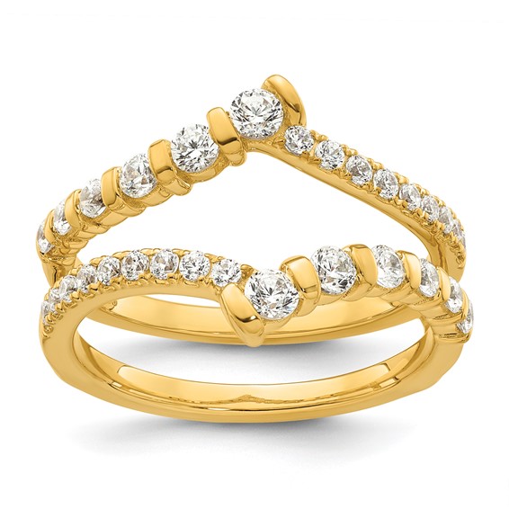 14k 3/4 carat Lab Grown Diamond VS/SI+ G+ Complete Ring Guard