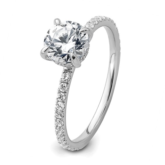 Lab Grown Diamond Flair Round Engagement Rings