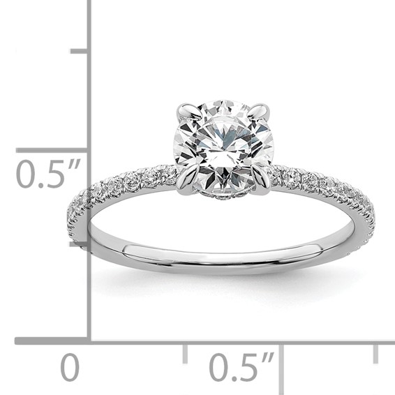 Lab Grown Diamond Flair Round Engagement Rings