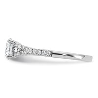 14K White Gold 1.25 Carat Lab Grown Diamond VS+ F+ Round Complete Engagement Ring view 3