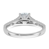 14K White Gold 1.25 Carat Lab Grown Diamond VS+ F+ Round Complete Engagement Ring view 5