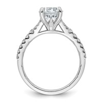 14K White Gold 1.75 Carat Lab Grown Diamond VS SI+ G+ Round Complete Engagement Ring view 2