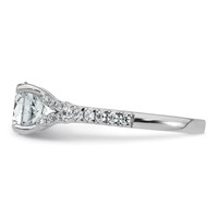 14K White Gold 1.75 Carat Lab Grown Diamond VS SI+ G+ Round Complete Engagement Ring view 3