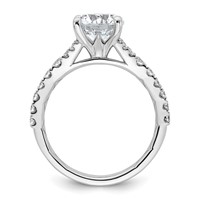 14K White Gold 2.50 Carat Lab Grown Diamond VS SI+ G+ Round Complete Engagement Ring view 2