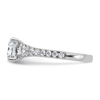 14K White Gold 2.50 Carat Lab Grown Diamond VS SI+ G+ Round Complete Engagement Ring view 3