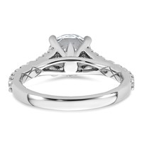 14K White Gold 2.50 Carat Lab Grown Diamond VS SI+ G+ Round Complete Engagement Ring view 5