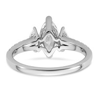 14K White Gold 1.50 Carat Certified Lab Grown Diamond VS+ F+ Marquise Complete Three Stone Engagement Ring view 5