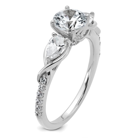 Gold Lab Grown Diamond 3-Stone Ring