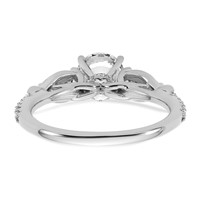 14K White Gold 1.62 Carat Lab Grown Diamond VS+ F+ Round Complete Three Stone Engagement Ring view 5