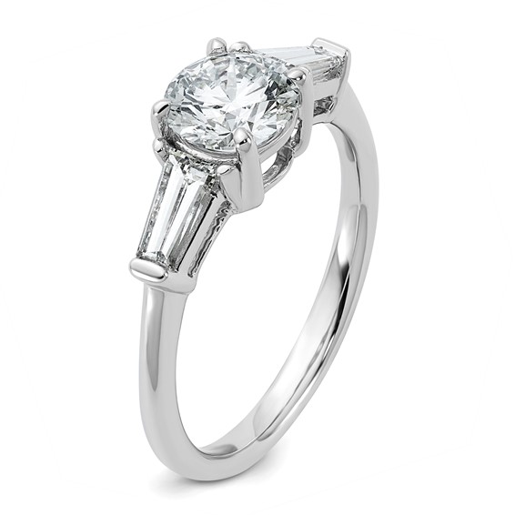 Gold Diamond 3-Stone Engagement Ring