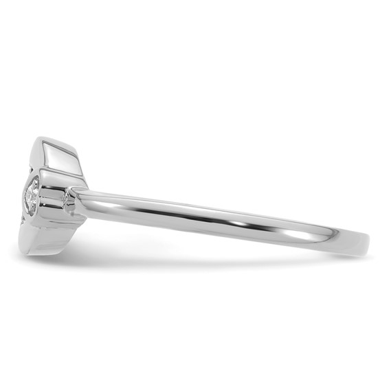 14k WG Dia. Heart w/ 4 Genuine Birthstone Mother's Circle Ring