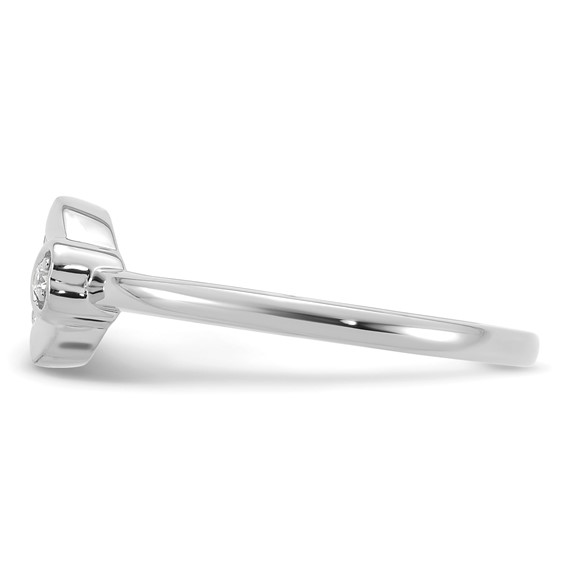 14k WG Dia. Heart with 5 Synthetic Birthstone Mother's Circle Ring