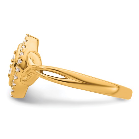 14k Complete Diamond Marquise Cluster Engagement Ring