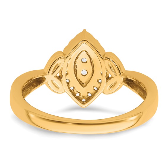 14k Complete Diamond Marquise Cluster Engagement Ring