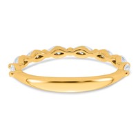 True Origin 14K Yellow Gold 0.50 Ct Lab Grown Diamond VS+ F+ Complete Wedding Band view 3