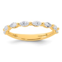 True Origin 14K Yellow Gold 0.50 Ct Lab Grown Diamond VS+ F+ Complete Wedding Band view 1