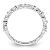 True Origin 14K White Gold 0.50 Ct Lab Grown Diamond VS+ F+ Complete Wedding Band view 2