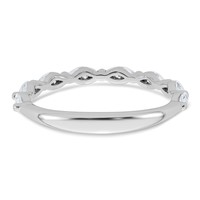 True Origin 14K White Gold 0.50 Ct Lab Grown Diamond VS+ F+ Complete Wedding Band view 3