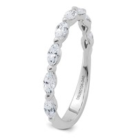 True Origin 14K White Gold 0.50 Ct Lab Grown Diamond VS+ F+ Complete Wedding Band view 4