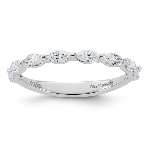True Origin 14K White Gold 0.50 Ct Lab Grown Diamond VS+ F+ Complete Wedding Band