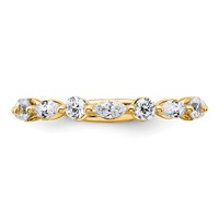 True Origin 14K Yellow Gold 0.75 Carat Lab Grown Diamond VS+ F+ Complete Wedding Band view 4