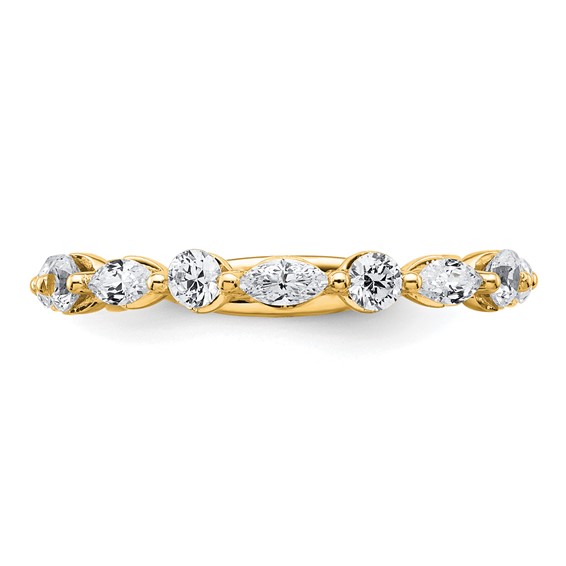True Origin 14k Yellow 3/4 ct Lab Grown Diamond VS+ F+ Wedding Band