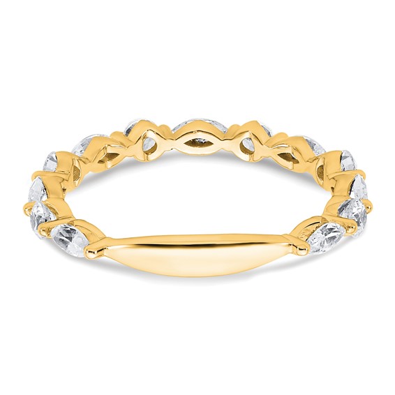 True Origin 14k Yellow 3/4 ct Lab Grown Diamond VS+ F+ Wedding Band