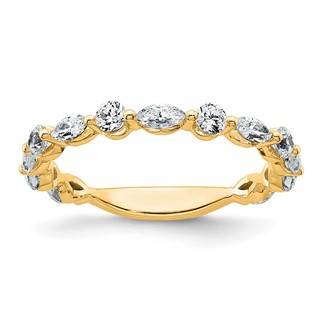 True Origin 14k Yellow 3/4 ct Lab Grown Diamond VS+ F+ Wedding Band