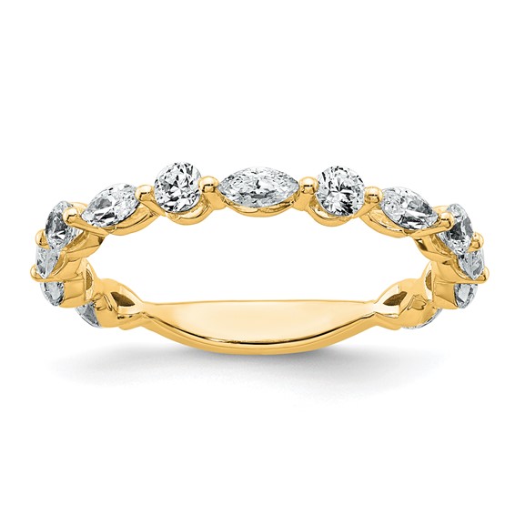 True Origin 14k Yellow 3/4 ct Lab Grown Diamond VS+ F+ Wedding Band