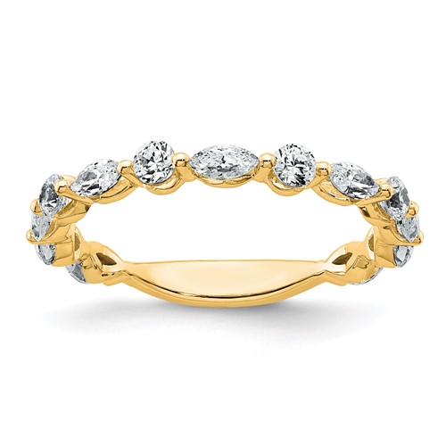 True Origin 14K Yellow Gold 0.75 Carat Lab Grown Diamond VS+ F+ Complete Wedding Band