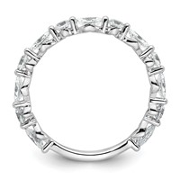 True Origin 14K White Gold 0.75 Carat Lab Grown Diamond VS+ F+ Complete Wedding Band view 2