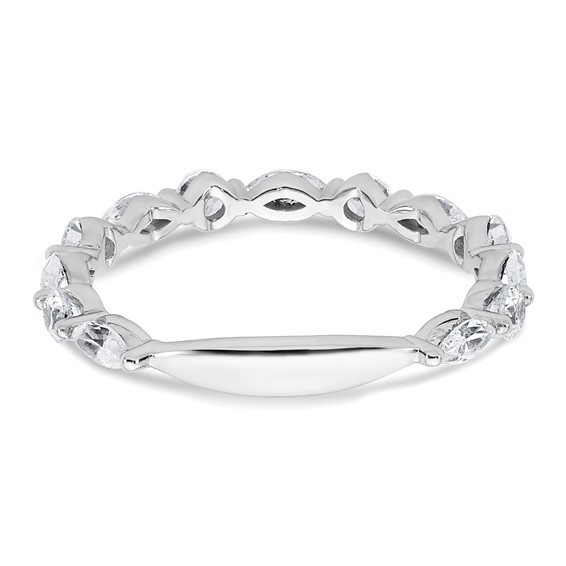 True Origin 14K White Gold 3/4 carat Lab Grown Diamond VS+ F+ Complete Wedding Band