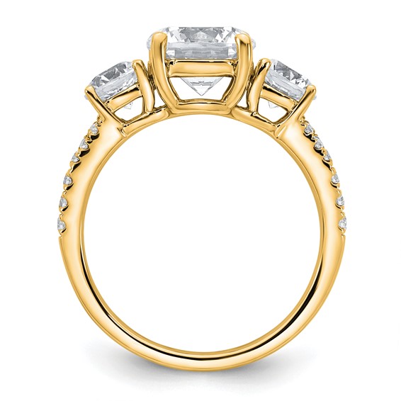 Gold Lab Grown Diamond 3-Stone Ring