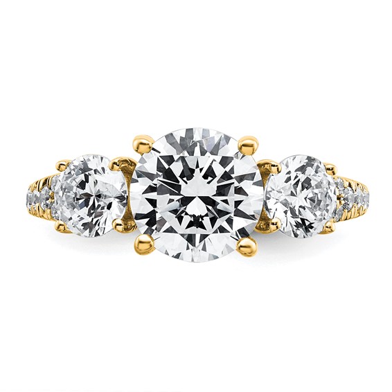 Gold Lab Grown Diamond 3-Stone Ring